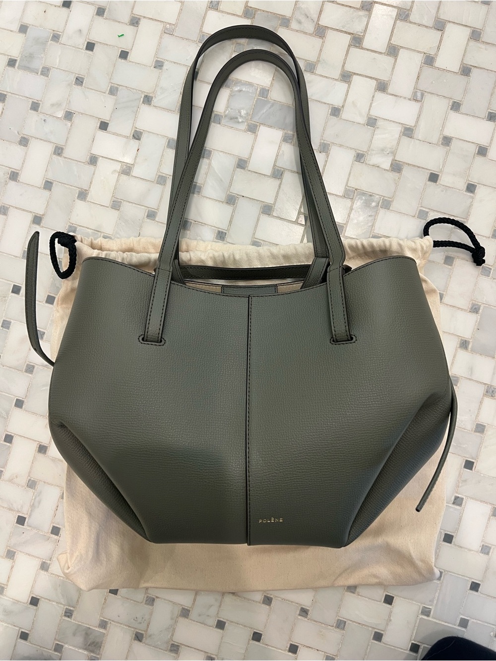 Brand new with tags Polene Cyme Mini in color Vert Fume